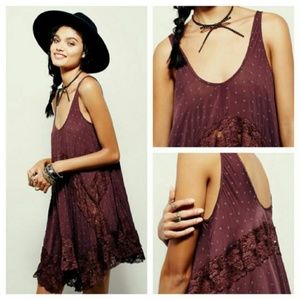 Free People I She Swing Voile Lace Tunic Dress